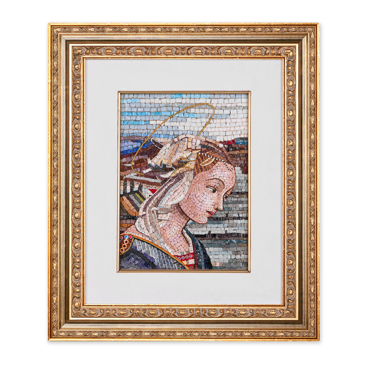 Mosaic Inspired by Fra Filippo Lippi’s Madonna and Child with Two Angels