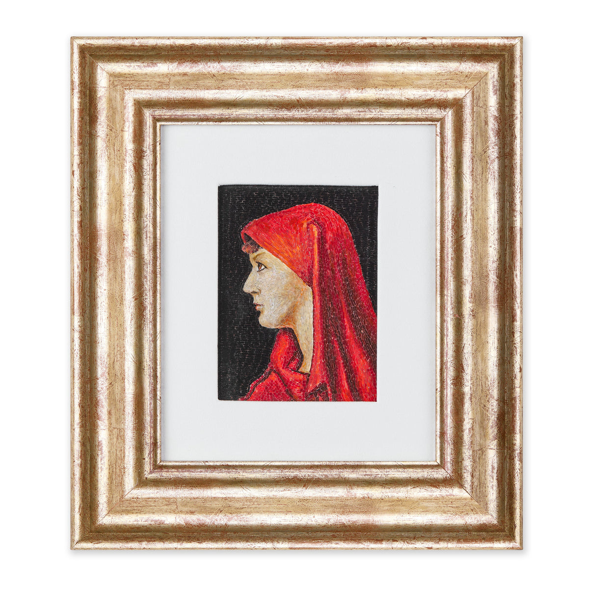 Mosaic inspired by Jean-Jacques Henner's Saint Fabiola of Rome