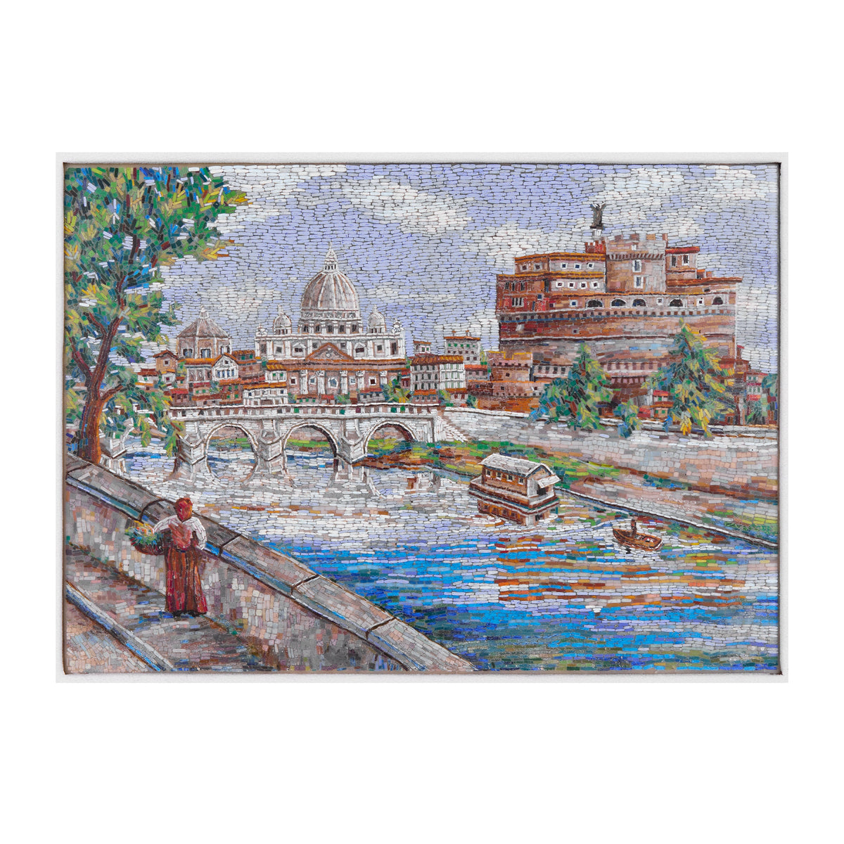 Mosaic of St. Peter’s Basilica and Castel Sant’Angelo