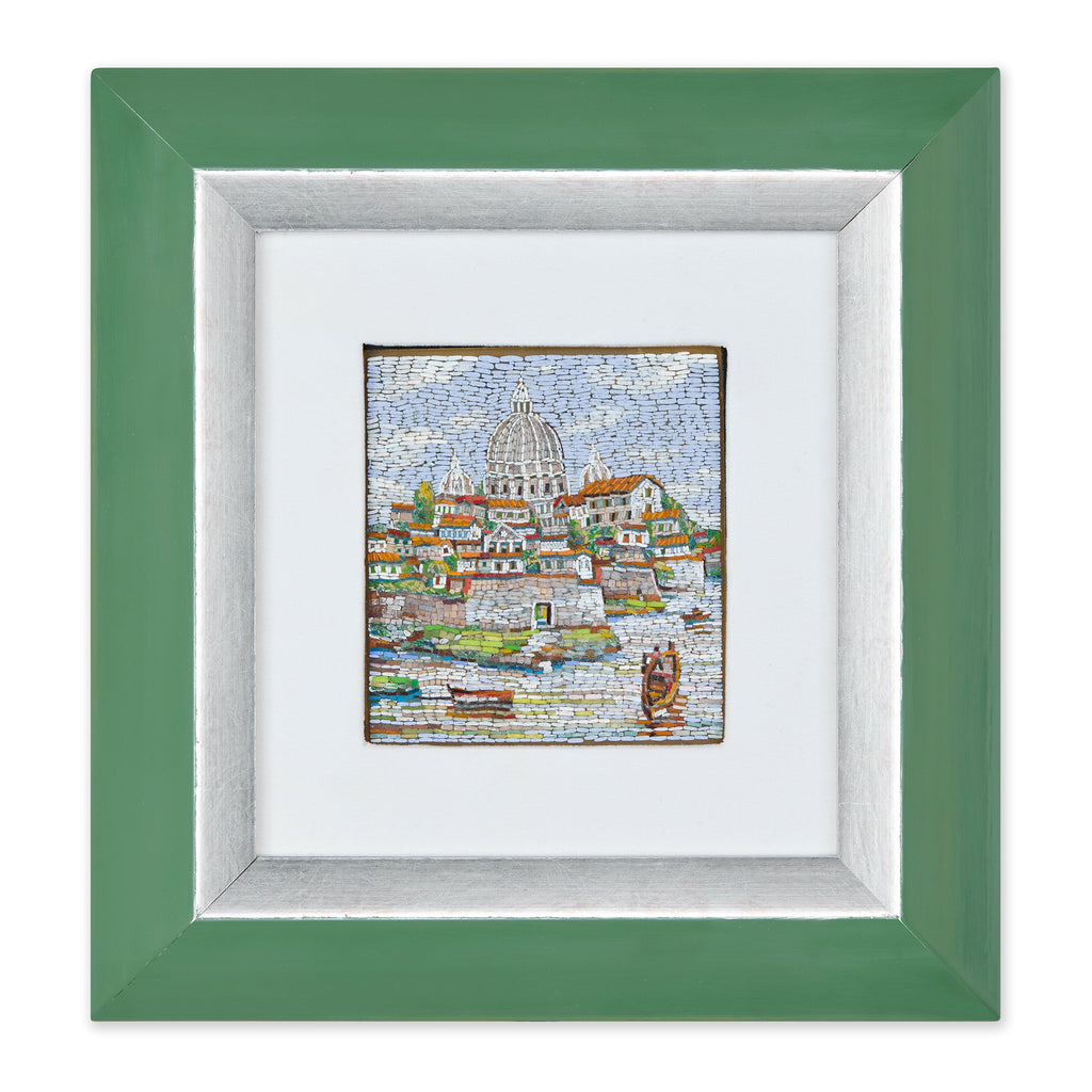 Mosaic of the Tiber River with St. Peter’s Dome