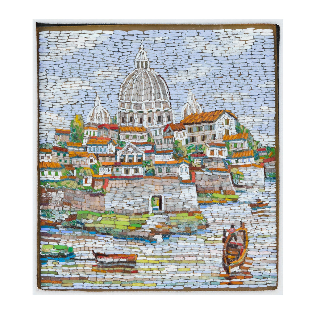 Mosaic of the Tiber River with St. Peter’s Dome