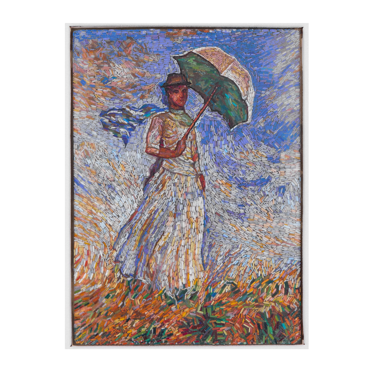 Mosaic Inspired by Claude Monet’s Woman with a Parasol