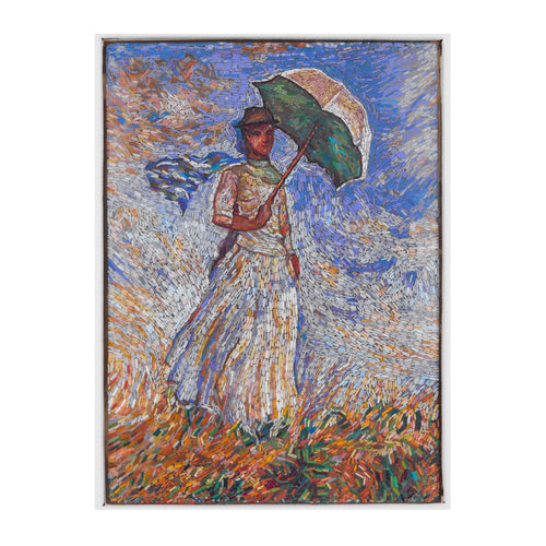 Mosaic Inspired by Claude Monet’s Woman with a Parasol
