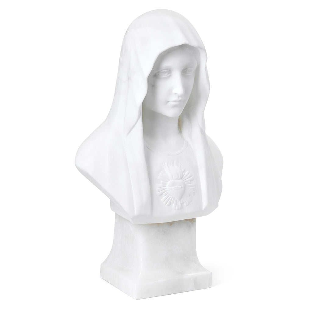 Bust in Alabaster of the Immaculate Heart of Mary