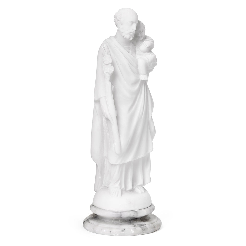 Sculpture in Alabaster and Marble of Saint Joseph