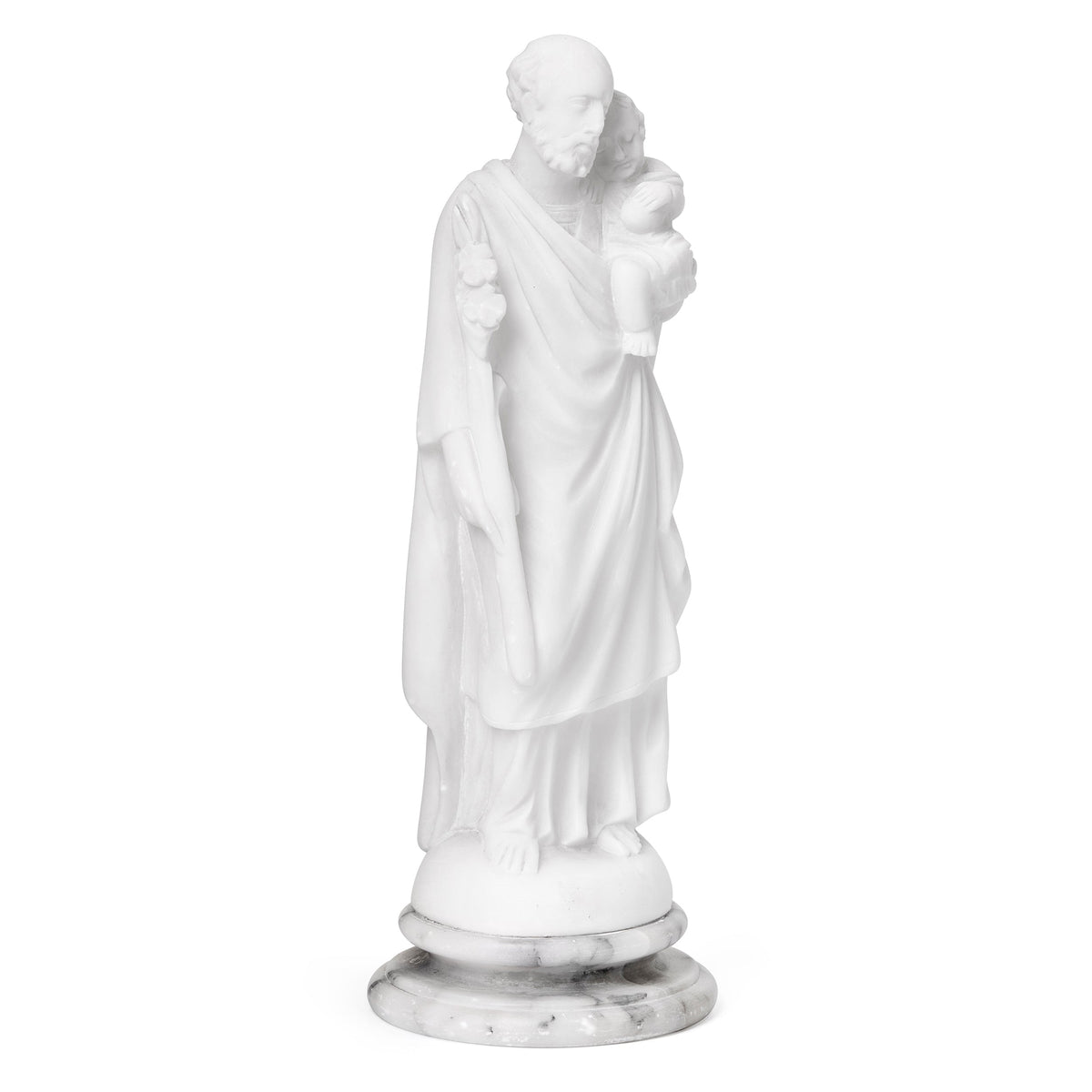Sculpture in Alabaster and Marble of Saint Joseph