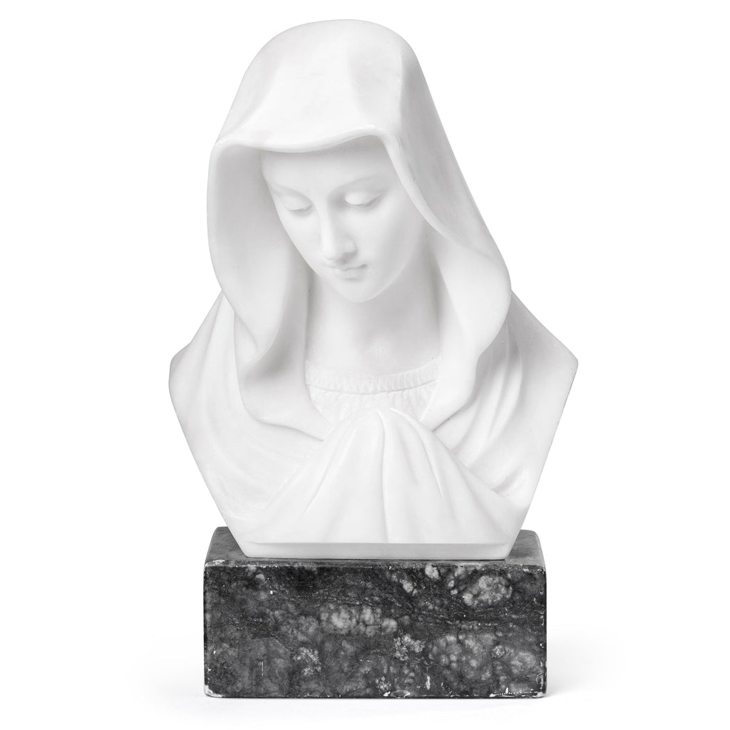Bust in Marble of the Madonna with Veil