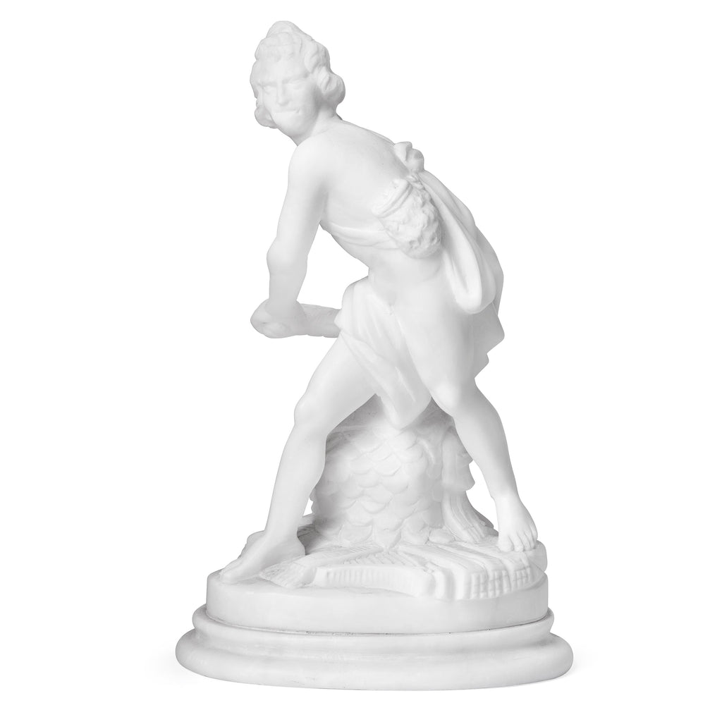 Escultura en alabastro inspirada en el David de Gian Lorenzo Bernini