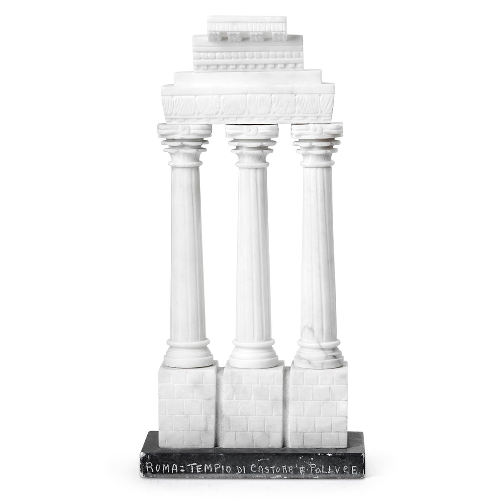 Sculpture in Alabaster and Marble of the Three Columns of the Temple of Castor and Pollux