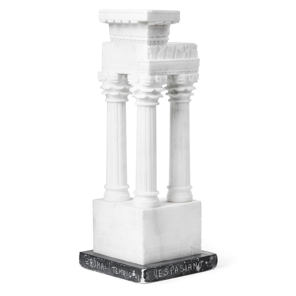 Sculpture in Alabaster and Marble of the Three Columns of the Temple of Vespasian